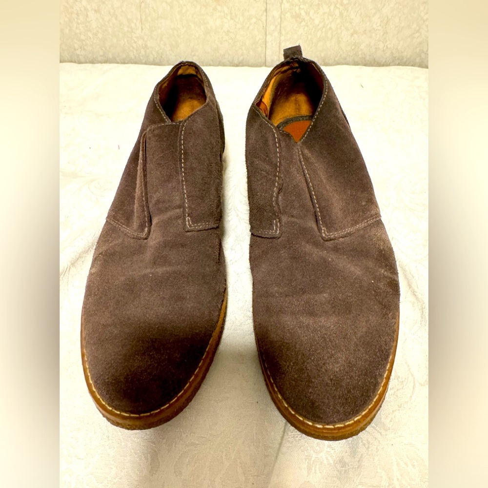 Franco Sarto Gray Leather Ankle Slip On Woman’s Shoes Sz 9 Minimalist Neutral